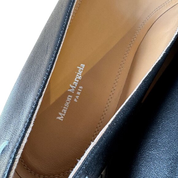 Maison Margiela Décortiqué Four-Stitch Square Toe Loafers Black Size 41 - Picture 9 of 11